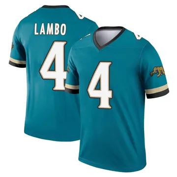 Men's Josh Lambo Jacksonville Jaguars Legend Teal Prowler Throwback Jersey