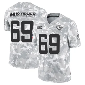 Men's Sam Mustipher Jacksonville Jaguars Limited Arctic Camo 2024 Salute to Service Jersey