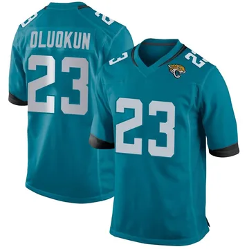 Youth Foyesade Oluokun Jacksonville Jaguars Game Teal Jersey